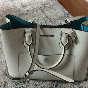 Medium optic white MK tote